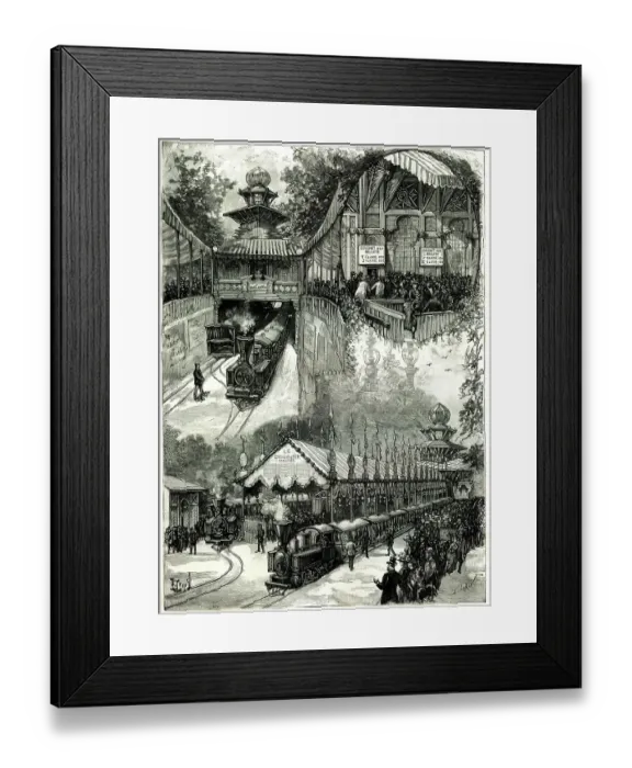Framed Print : Decauville Railway, Paris Exhibition of 1889 Framed Print : Decauville Railway, Paris Exhibition of 1889