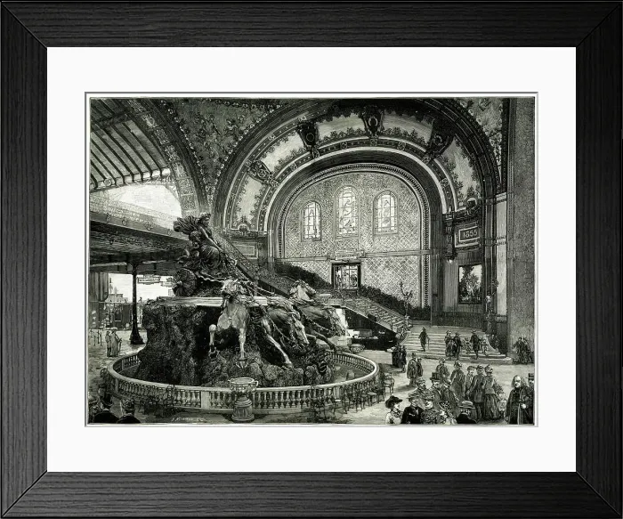 Framed Print : Monumental Fountain, Paris Exhibition of 1889 Framed Print : Monumental Fountain, Paris Exhibition of 1889