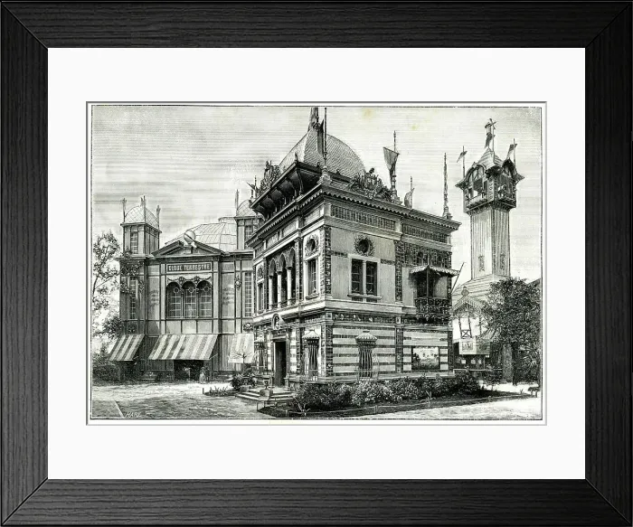 Framed Print : Pavilion of El Salvador, Paris Exhibition of 1889 Framed Print : Pavilion of El Salvador, Paris Exhibition of 1889