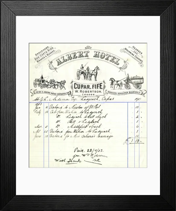 Framed Print : Stationery, Albert Hotel, Cupar, Fife, Scotland Framed Print : Stationery, Albert Hotel, Cupar, Fife, Scotland