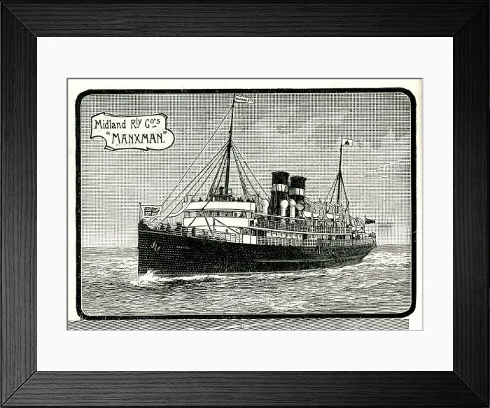 Framed Print : Midland Railway Co's steamship, Manxman Framed Print : Midland Railway Co's steamship, Manxman