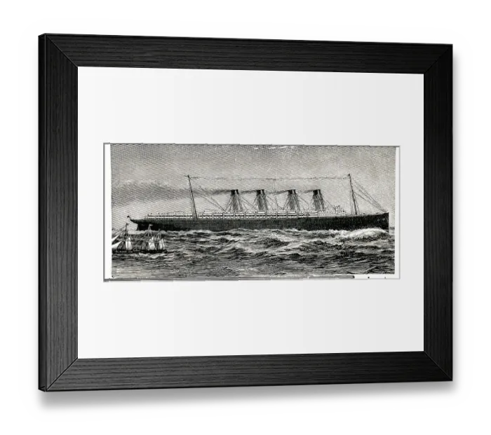 Framed Print : Cunard liner RMS Mauretania, launched in 1906 Framed Print : Cunard liner RMS Mauretania, launched in 1906