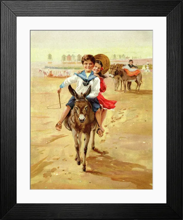 Framed Print : A Donkey Ride on the Beach Framed Print : A Donkey Ride on the Beach