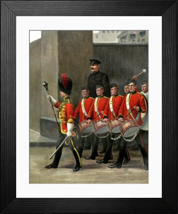 Framed Print : Army Cadet Band on Parade
