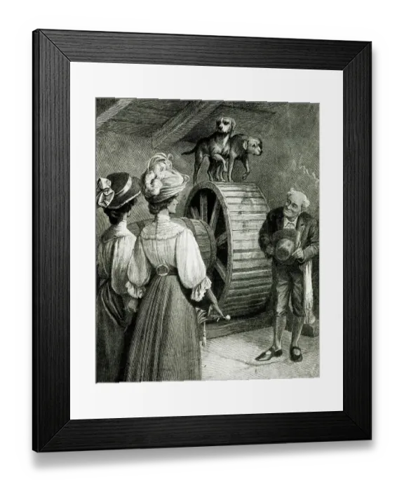 Framed Print : Churning Butter, Dog Wheel, Isle of Capri, Italy Framed Print : Churning Butter, Dog Wheel, Isle of Capri, Italy