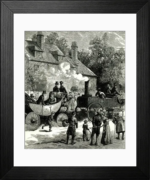 Framed Print : The Road Engine, built by Richard Trevithick Framed Print : The Road Engine, built by Richard Trevithick