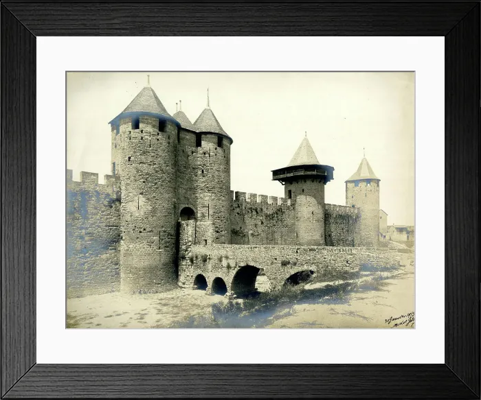 Framed Print : Castle in the fortified city of Carcassonne, Southern Franc