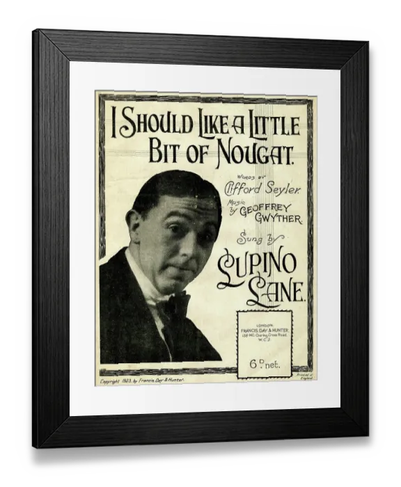 Framed Print : Music cover, I Should Like a Little Bit of Nougat Framed Print : Music cover, I Should Like a Little Bit of Nougat