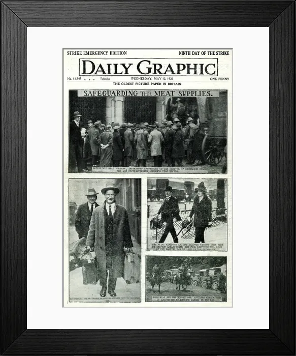 Framed Print : Front cover, Daily Graphic, General Strike Emergency Edition Framed Print : Front cover, Daily Graphic, General Strike Emergency Edition