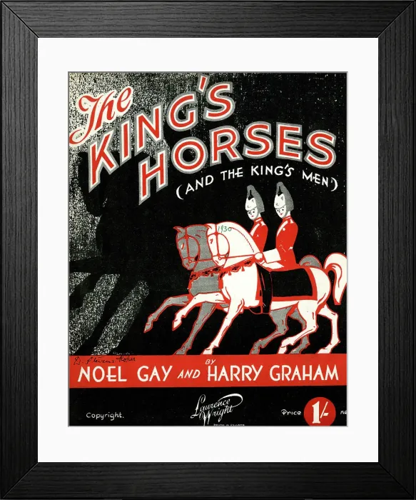 Framed Print : Music cover, The King's Horses and the King's Men Framed Print : Music cover, The King's Horses and the King's Men