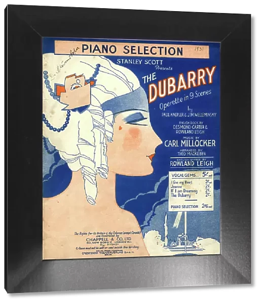 Music cover, The Dubarry Operette in 9 Scenes