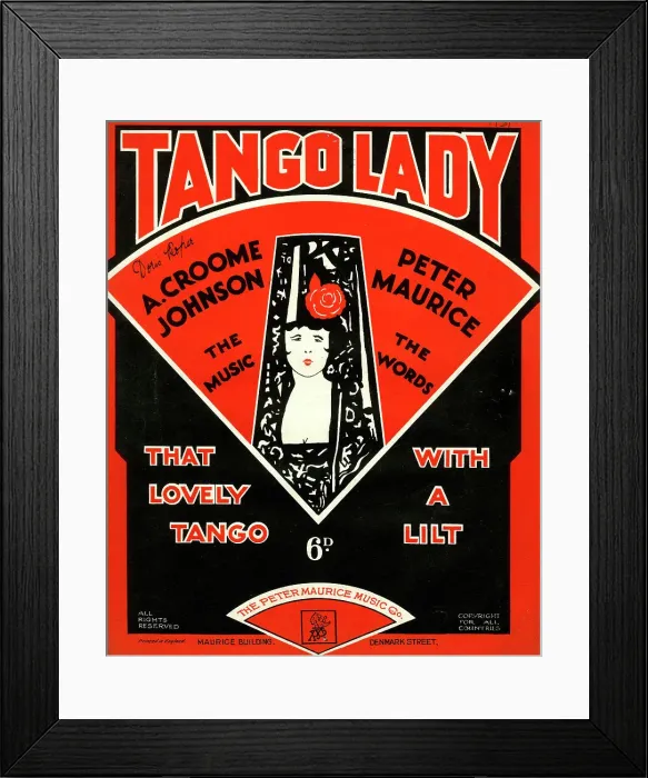 Framed Print : Music cover, Tango Lady Framed Print : Music cover, Tango Lady