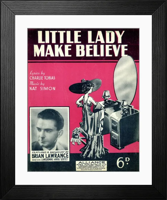 Framed Print : Music cover, Little Lady Make Believe, Brian Lawrance Framed Print : Music cover, Little Lady Make Believe, Brian Lawrance