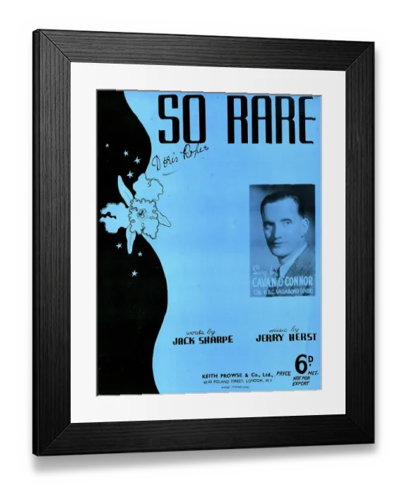 Framed Print : Music cover, So Rare, Cavan O'Connor Framed Print : Music cover, So Rare, Cavan O'Connor