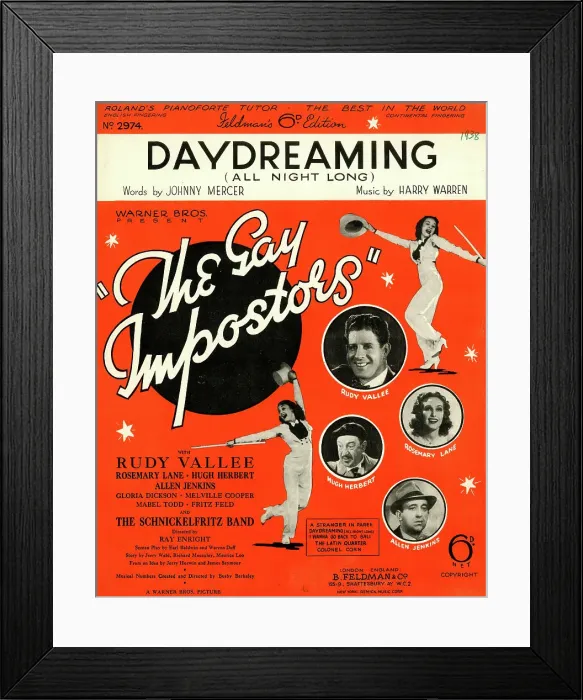 Framed Print : Daydreaming (All Night Long) from The Gay Impostors Framed Print : Daydreaming (All Night Long) from The Gay Impostors
