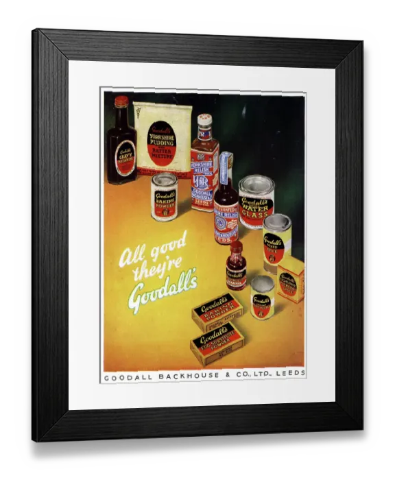 Framed Print : Advert, Goodall Backhouse & Co Ltd, Leeds Framed Print : Advert, Goodall Backhouse & Co Ltd, Leeds