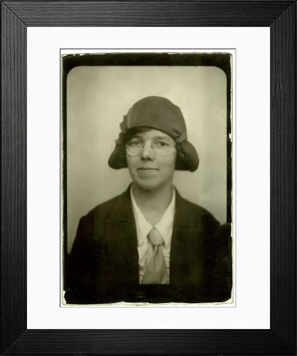 Framed Print : Photograph of a woman in a hat Framed Print : Photograph of a woman in a hat