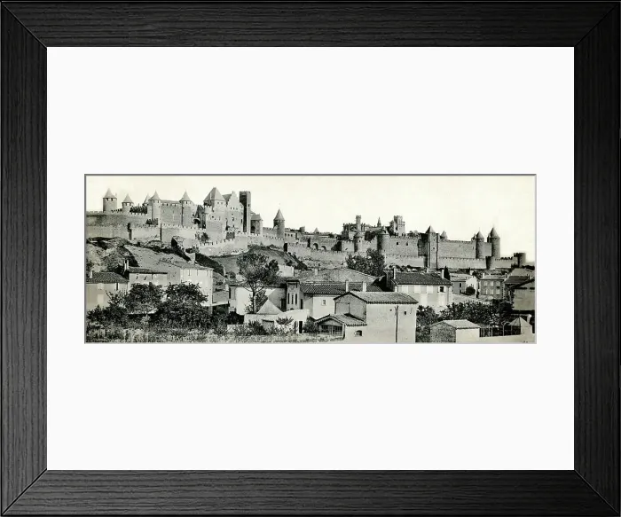 Framed Print : Panorama of the city of Carcassonne, Southern France Framed Print : Panorama of the city of Carcassonne, Southern France