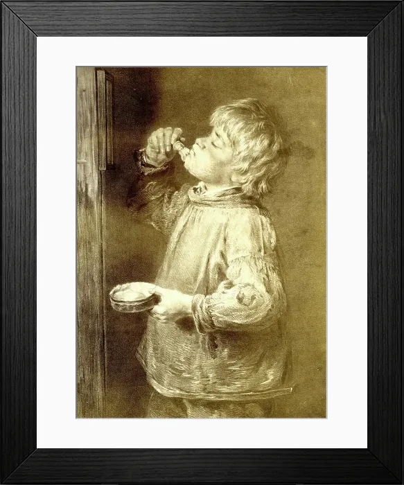Framed Print : A Young Shaver by William Henry Hunt Framed Print : A Young Shaver by William Henry Hunt