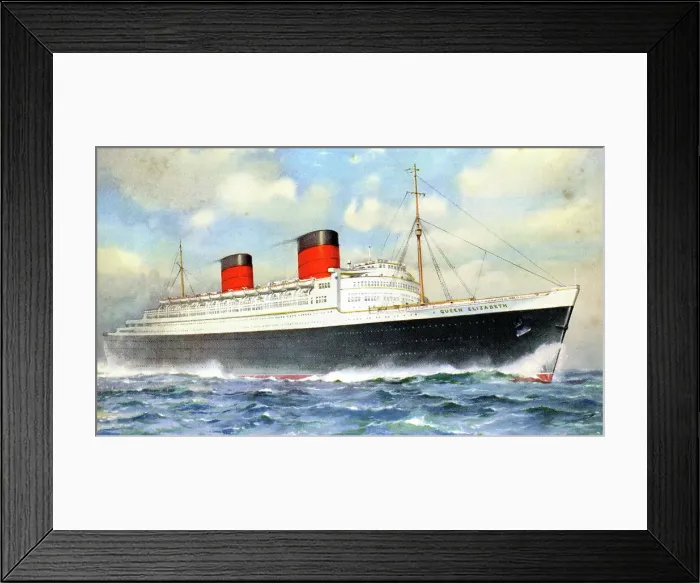 Framed Print : RMS Queen Elizabeth, Cunard liner Framed Print : RMS Queen Elizabeth, Cunard liner