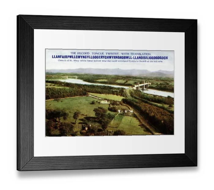 Framed Print : Llanfairpwllgwyngyllgogerychwyrndrobwll-llandisiliogogogoch Framed Print : Llanfairpwllgwyngyllgogerychwyrndrobwll-llandisiliogogogoch