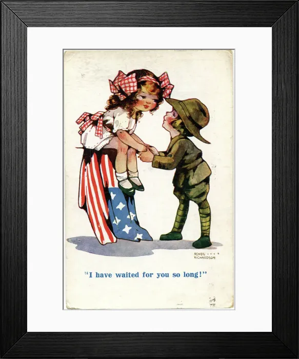 Framed Print : British propaganda welcoming the Americans Framed Print : British propaganda welcoming the Americans