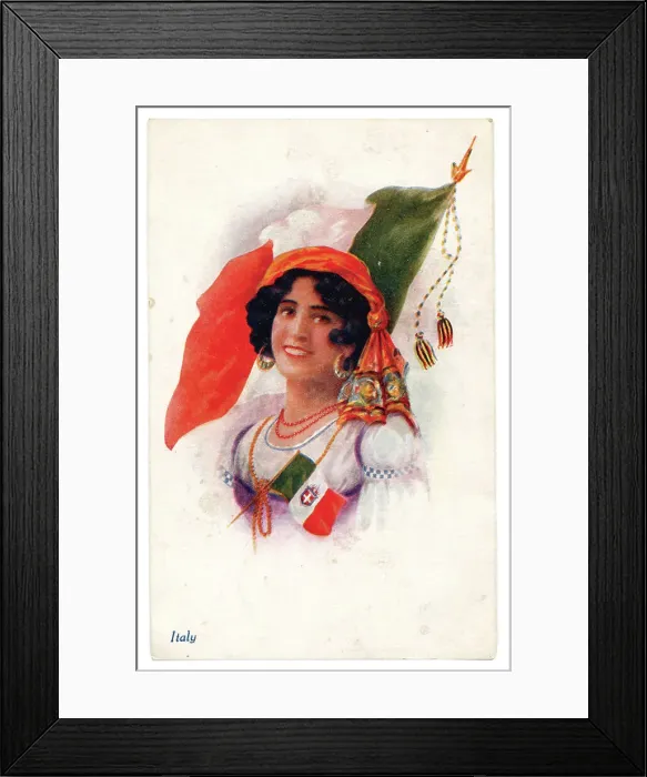 Framed Print : British propaganda for Italy