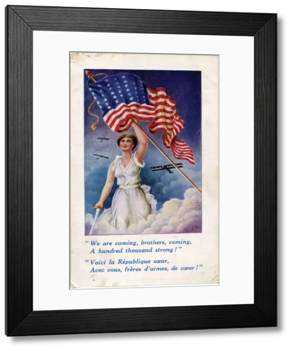 Framed Print : British propaganda for the American entry into the war Framed Print : British propaganda for the American entry into the war