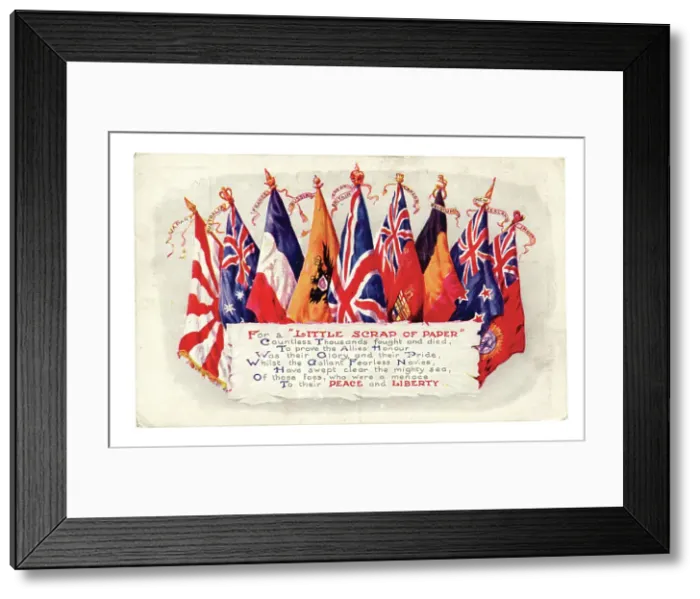 Framed Print : All the flags of the Allies fanned out Framed Print : All the flags of the Allies fanned out