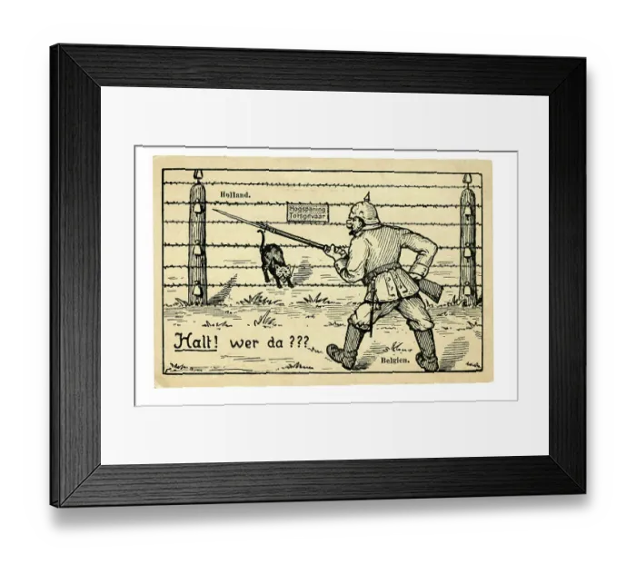 Framed Print : German soldier with pickelhelm, rifle and bayonet Framed Print : German soldier with pickelhelm, rifle and bayonet