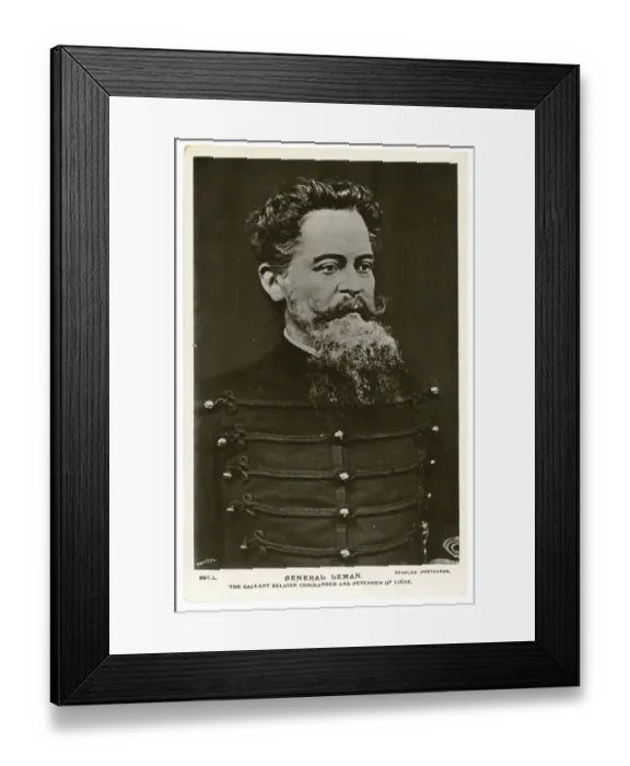 Framed Print : Head and shoulders of Belgian General Leman Framed Print : Head and shoulders of Belgian General Leman