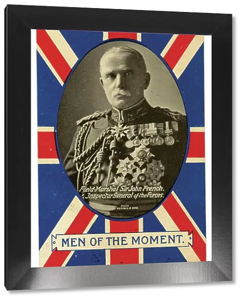 Portrait of General Sir John French against a Union flag