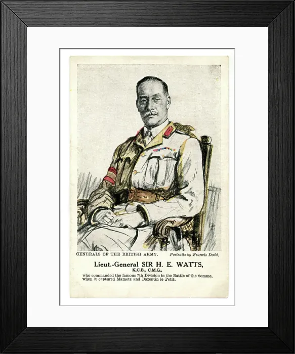 Framed Print : Lt-General Sir H. E. Watts Framed Print : Lt-General Sir H. E. Watts
