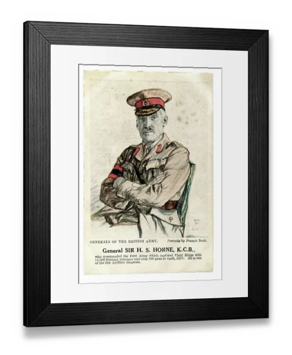 Framed Print : General Sir H. S. Horne Framed Print : General Sir H. S. Horne