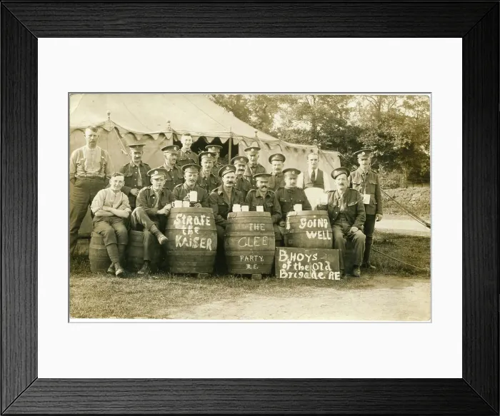 Framed Print : A uniformed group of soldier entertainers - The Glee Party Framed Print : A uniformed group of soldier entertainers - The Glee Party