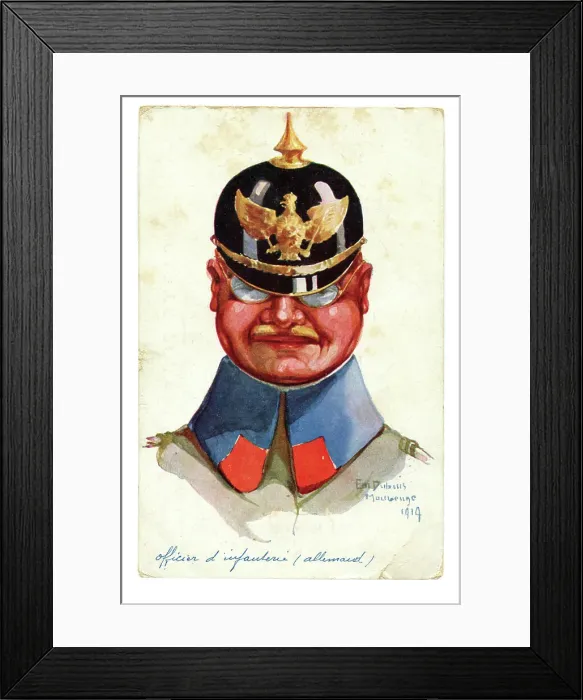 Framed Print : A Dupuis head & shoulders of a German infantry officer Framed Print : A Dupuis head & shoulders of a German infantry officer