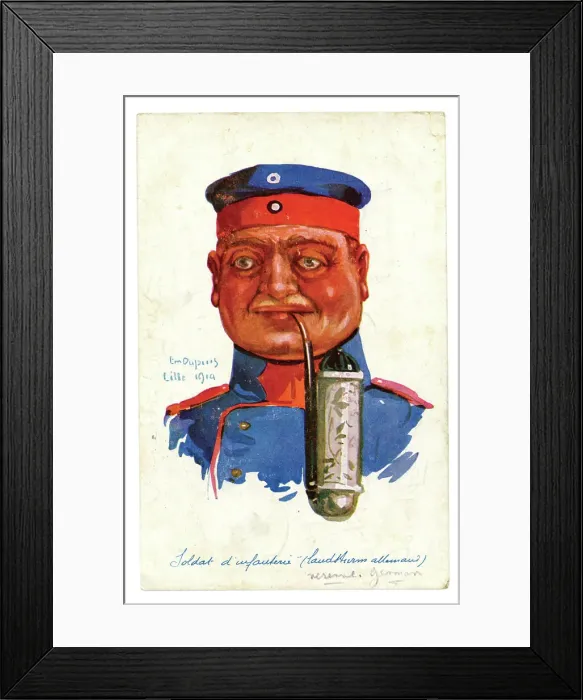Framed Print : A Dupuis head and shoulders of an German soldier Framed Print : A Dupuis head and shoulders of an German soldier