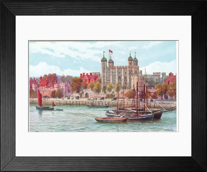 Framed Print : The Tower of London from the River Thames Framed Print : The Tower of London from the River Thames