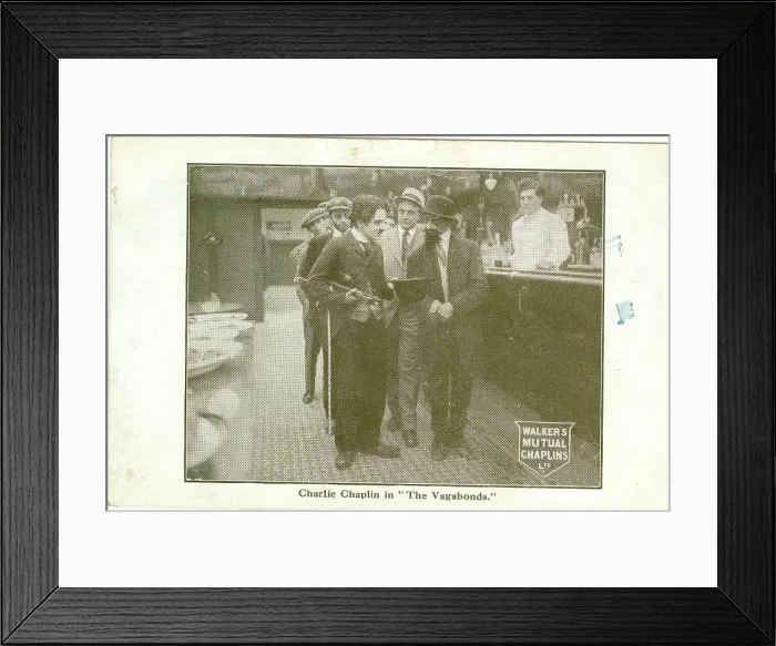 Framed Print : Charlie Chaplin with members of the cast of The Vagabonds Framed Print : Charlie Chaplin with members of the cast of The Vagabonds