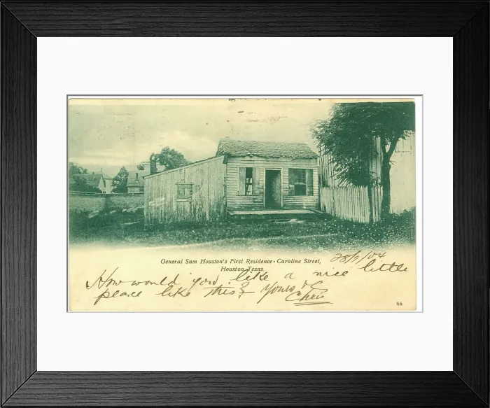 Framed Print : Alleged first residence of American General Sam Houston Framed Print : Alleged first residence of American General Sam Houston