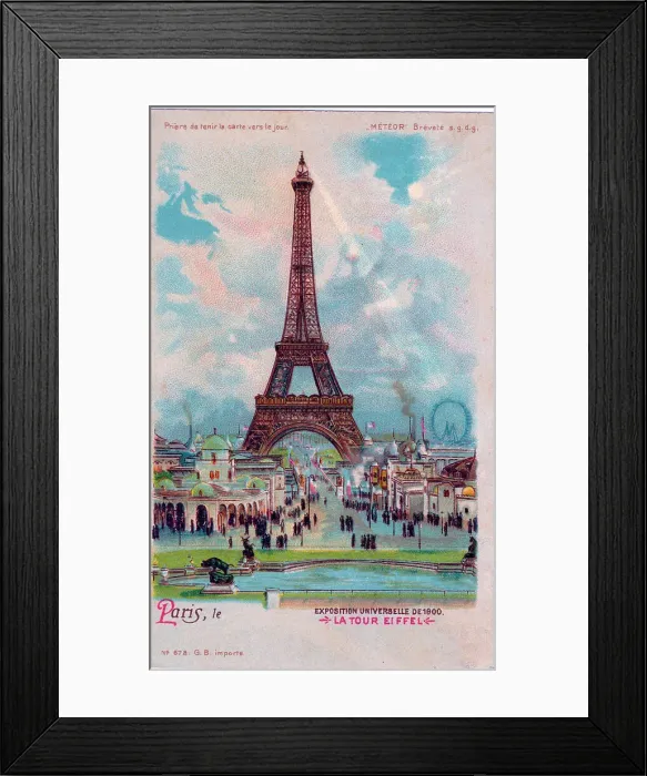 Framed Print : Eiffel Tower during Parisian International Exhibition 1900 Framed Print : Eiffel Tower during Parisian International Exhibition 1900