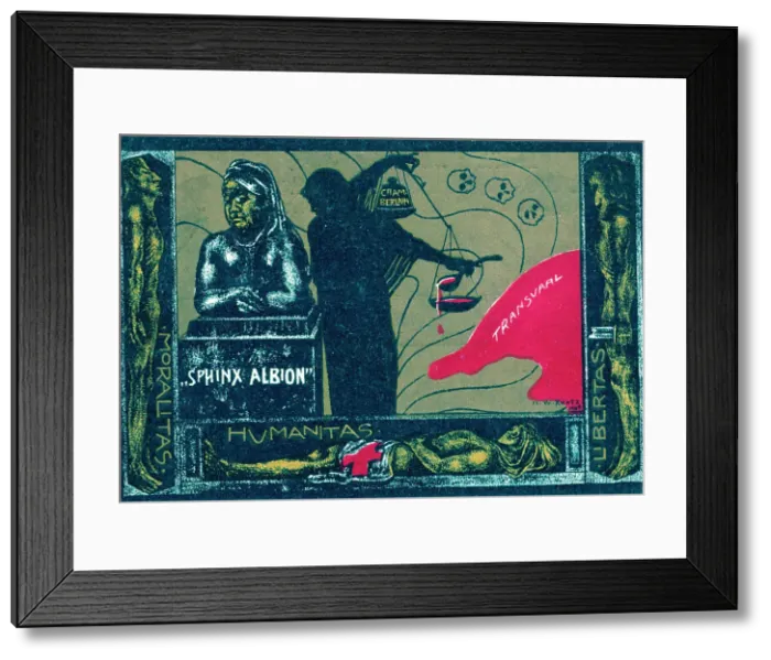 Framed Print : Official anti British First Boer War protest card Framed Print : Official anti British First Boer War protest card