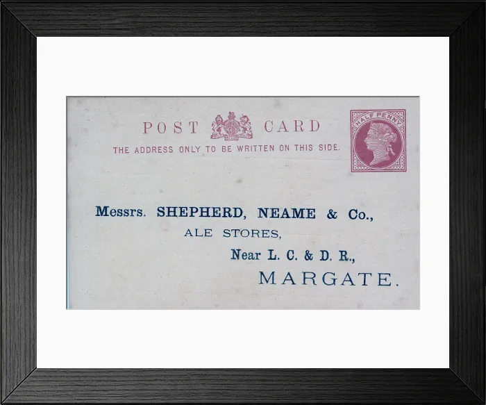 Framed Print : British smaller Inland Postcard