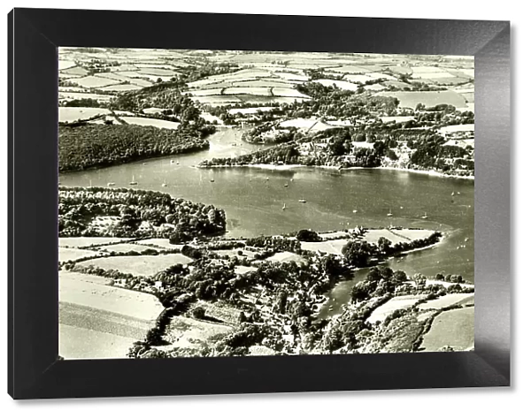 Aerial view, Helford River, Cornwall