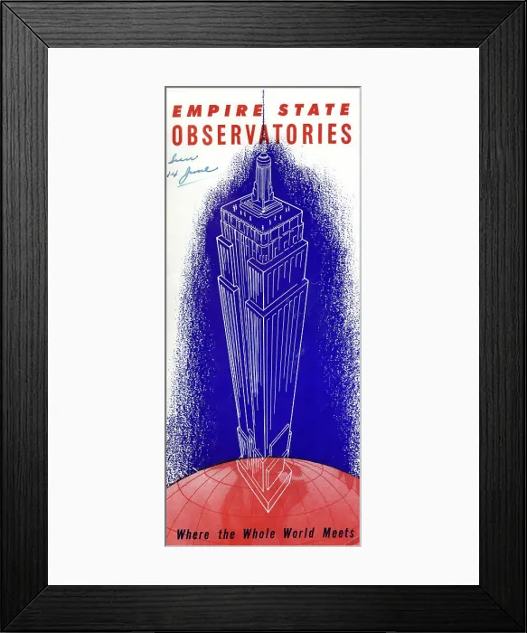 Framed Print : Cover design, Empire State Building Observatories Framed Print : Cover design, Empire State Building Observatories