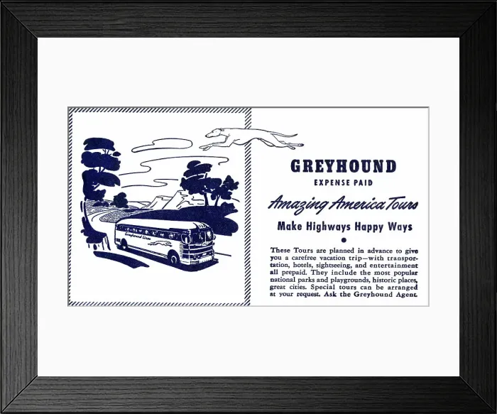 Framed Print : Greyhound Lines, USA, ticket wallet Framed Print : Greyhound Lines, USA, ticket wallet