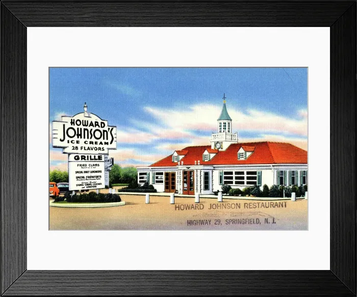 Framed Print : Howard Johnson Restaurant, Springfield, New Jersey, USA Framed Print : Howard Johnson Restaurant, Springfield, New Jersey, USA