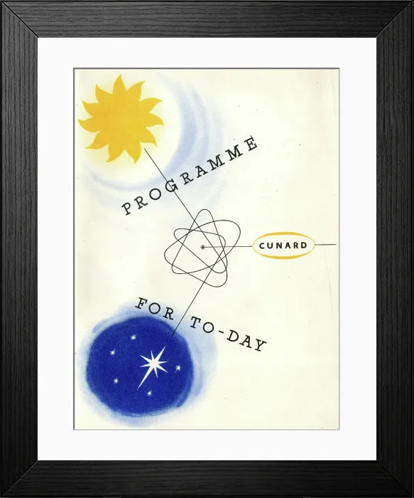 Framed Print : Programme of Events on board RMS Mauretania Framed Print : Programme of Events on board RMS Mauretania