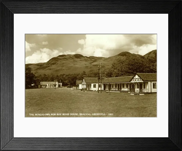 Framed Print : The Bungalows, Rob Roy Road House, Braeval, Aberfoyle Framed Print : The Bungalows, Rob Roy Road House, Braeval, Aberfoyle