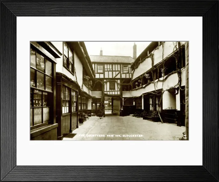 Framed Print : The Courtyard, New Inn, Gloucester Framed Print : The Courtyard, New Inn, Gloucester